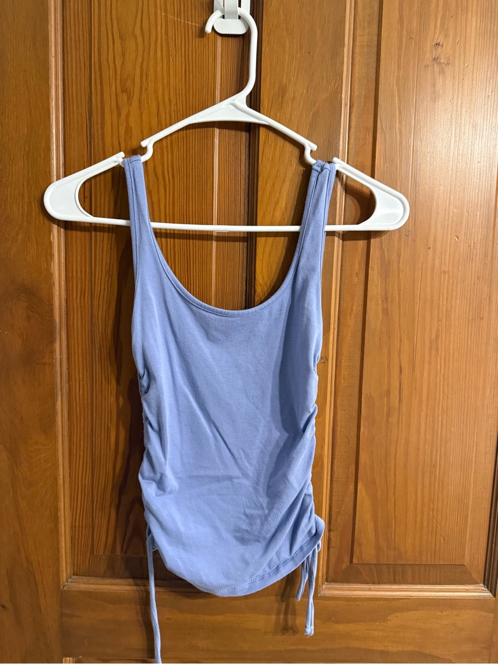 Ambiance Lavender Scoop Neck Tank with Side Detail
